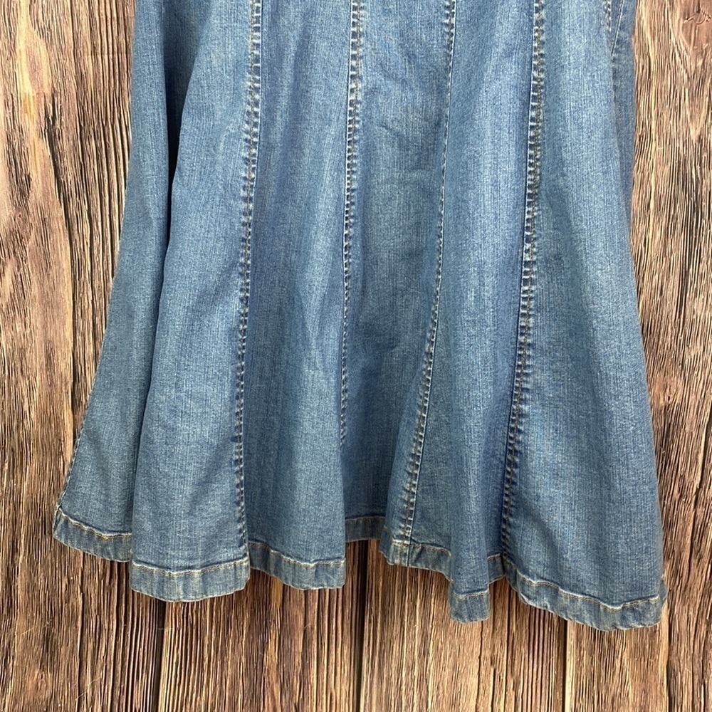 Vintage Collection Long Bell Shaped Denim Skirt- Size Medium - Picture 9 of 10